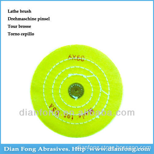 Yellow Cloth Wheel 4'/5'/6'/ Inch Medium Lathe Polish Brush Dental Materials